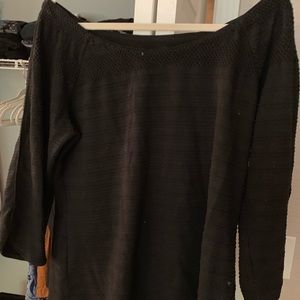 Anthropologie black half way off the shoulder
